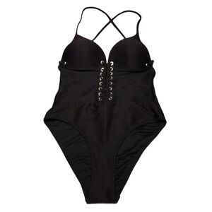 Envya Swimwear Black One Piece Swimsuit Size Small